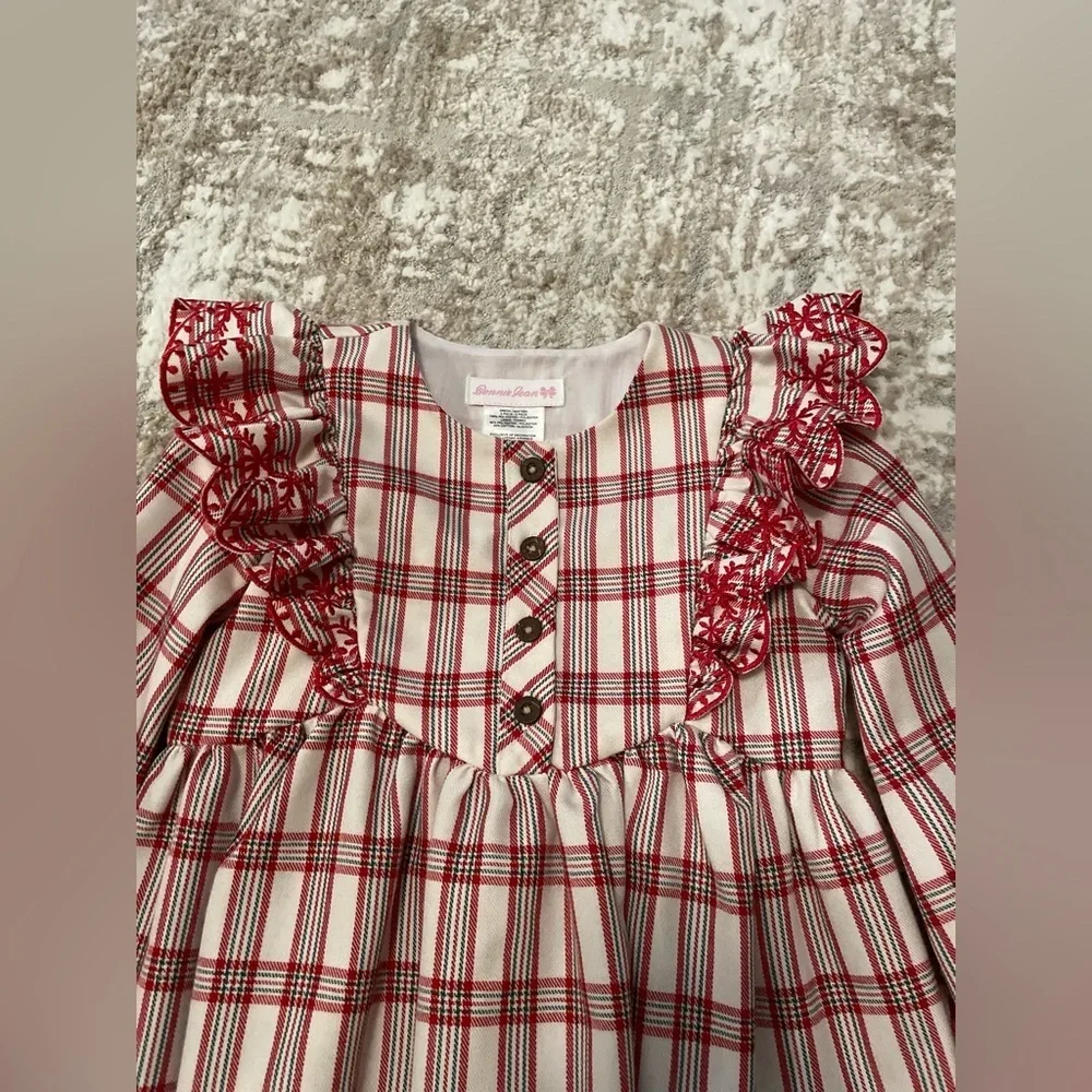 Bonnie Jean Red and White Plaid Kids Matching Set size 6X-NWOT